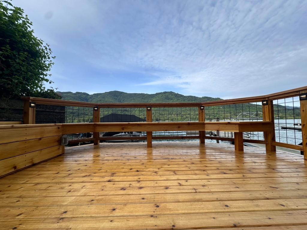 Photo /src/assets/images/gallery-images/3Lake Samish, Finished deck with the beautiful skyline.jpg